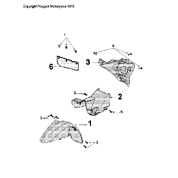 Garde-boue Peugeot Citystar 50 Noir