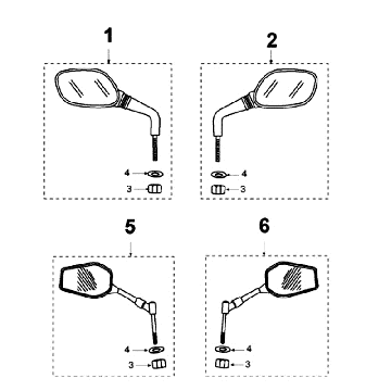 Rétroviseurs Peugeot Jet Force LC Injection Bleu