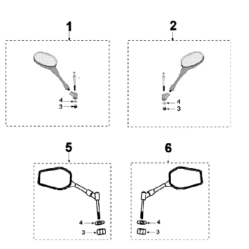 Rétroviseurs Peugeot Jet Force LC blancs