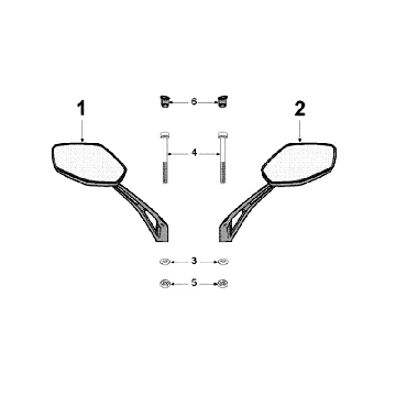 Rétroviseurs Peugeot Speedfight 3 4 temps gris