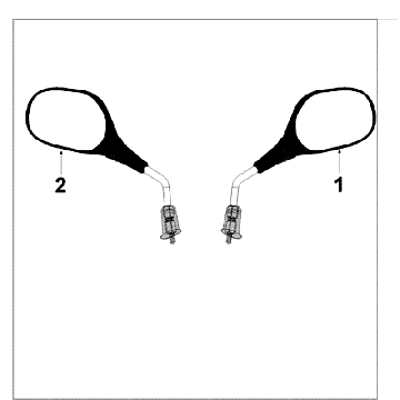 Rétroviseurs Peugeot Tweet vieux noirs