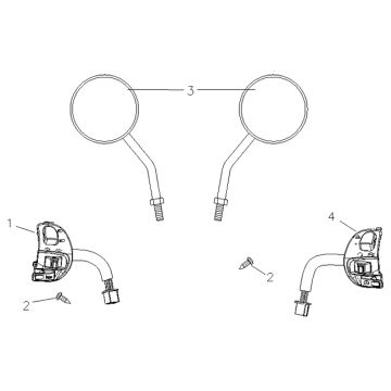 Rétroviseurs et interrupteurs Agm Supreme