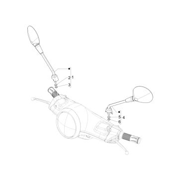 Rétroviseurs Vespa Elettrica 25/KMH SCH E5 2021 (EMEA)