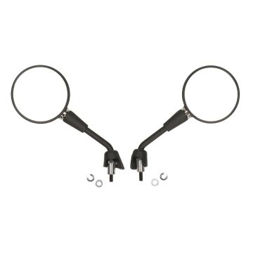 Jeu de rétroviseurs Vespa Primavera noir mat court (modèle original)