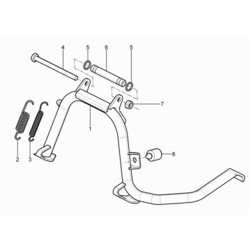 Béquille centrale Piaggio MP3 300 ie LT Business - Sport (avec et sans ABS) 2016-2018