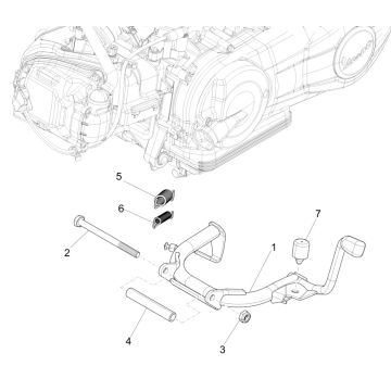Béquille centrale Piaggio Liberty 125 IGET 3V ABS Euro 5