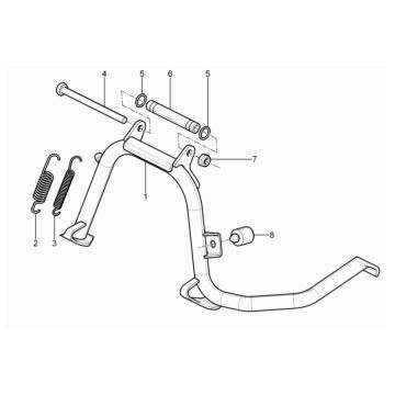 Béquille centrale Piaggio MP3 300 HPE / 300 HPE Sport ABS Euro 5 2020-2022