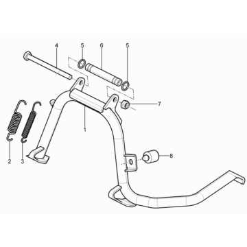 Béquille centrale Piaggio MP3 350 Maxi Sport ABS Euro 4 2018-2020