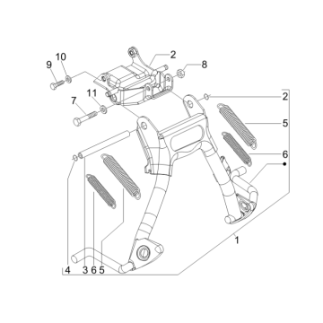 Pied Piaggio Zip 50 SP 2006-2013