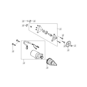 Pièces de démarrage - Bendix Kymco Super 8 Street 4 temps rouge