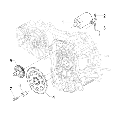 Démarrage - Démarrage électrique Piaggio Beverly 125 RST 4T 4V IE E3 2010-2015 (EMEA)