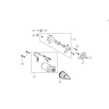 pompe à huile de démarrage Kymco Super8 4 temps à partir de 2009 Noir mat