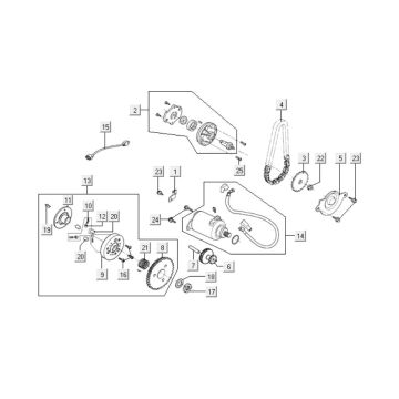 Démarreur Kymco People One 125i 4T AC