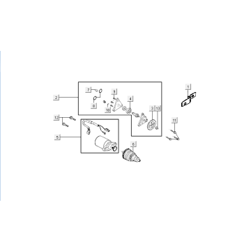 Démarreur Kymco VP50i injection euro4 tecno argent