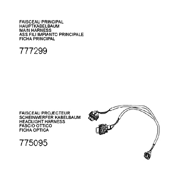 Faisceau de câbles Peugeot Speedfight 3 4 temps rouge