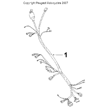 Faisceau de câbles Peugeot V-clic gris argent