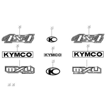 Emblèmes – Autocollants – Logo Kymco MXU 50 2T AC