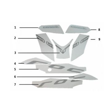 Emblèmes – Autocollants – Logo Generic Roc 50 2T AC 2010 argent