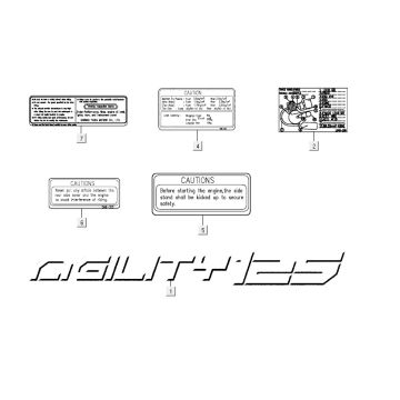 stickers Kymco Agility 12 4 temps 125 bleu