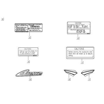 Stickers Kymco Agility 12' 4 temps bleu sportif