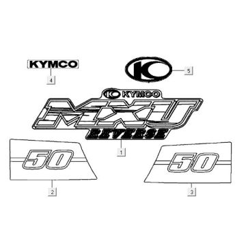Emblèmes – Autocollants – Logo Kymco MXU 50 2T AC