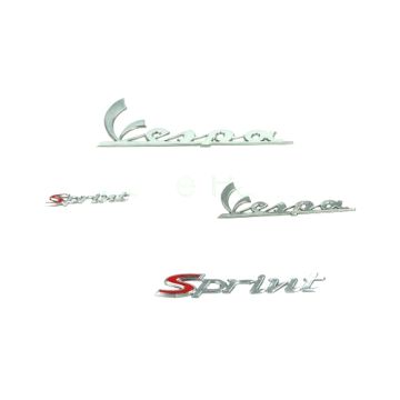Jeu d'autocollants/Emblème Vespa Sprint chromé 4 pièces