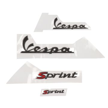 Set d'autocollants, lot de 4 emblèmes Vespa Sprint Smoke