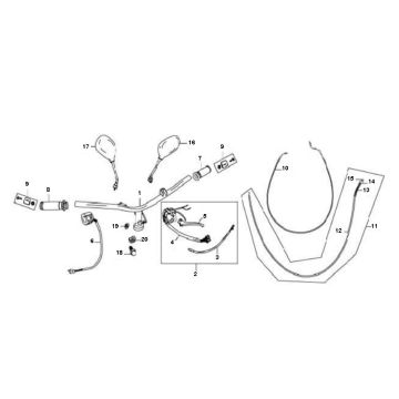 Rétroviseurs Sachs 49er 4 temps