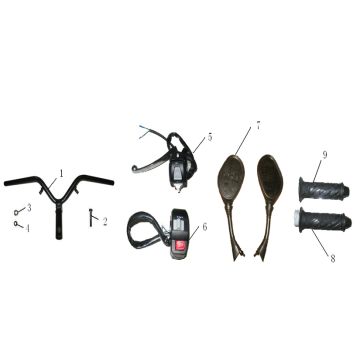 Rétroviseurs de direction Turbo Cx-50 4 temps