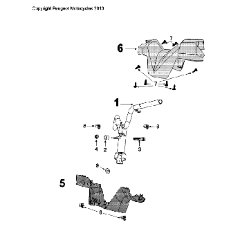 Housse de volant Peugeot Citystar 50 marron