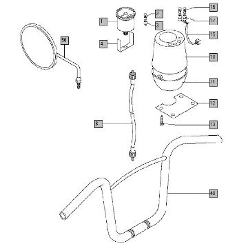 Stuur - teller - spiegel Tomos FLEXER EX (L0-L2)
