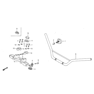 Volant - Support sur guidon Honda MT50