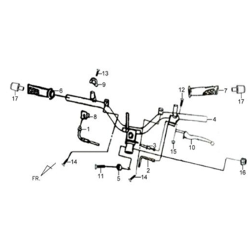 Leviers de direction/de frein/câbles Sym X'PRO 125