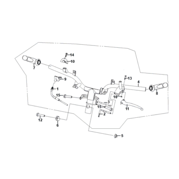 Câble de train Sym Fiddle II Euro4 (WH-006) blanc