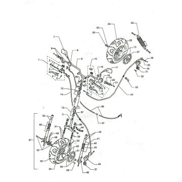 Pièces de direction - Roues Beta Ycón bleu 2005 2 temps