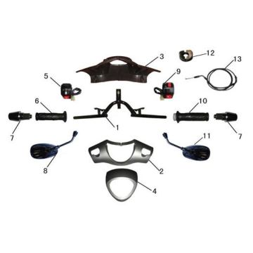 Pièces de direction AGM LX anthracite