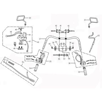 Pièces de direction AGM Retro Extra mat cream