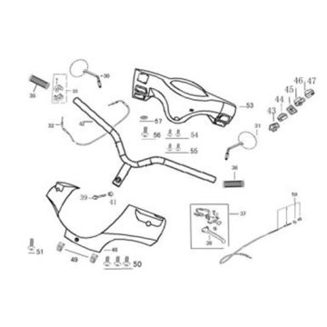 Pièces de direction AGM SP50 rouge