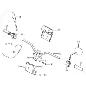 Pièces de direction Benzhou ZN50QT-36 champagne