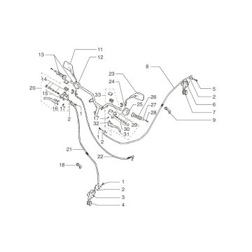 Pièces de direction Beta Ark-K LC bleu 2008 2 temps