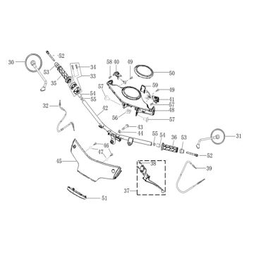 Pièces de direction BTC Ceo titane or