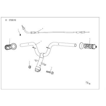 Pièces de direction China Venom noir