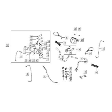 Pièces de direction Kymco MXU 50