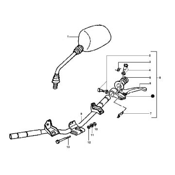 Pièces de direction Piaggio Typhoon 98-2005 2 temps