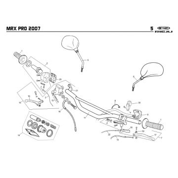 Pièces de direction Rieju MRX pro r-green 2008 2-Stroke