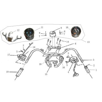 Pièces de direction Turbo RG50 crème à café