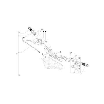 Pièces de direction Vespa Primavera 4 temps 3 soupapes (injection euro4 iget)-Stuurdelen Vespa Primavera 4-takt 3-klepper (euro4)