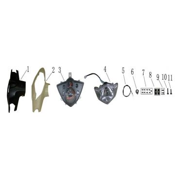 Capuchon de guidon AGM Fly blanc