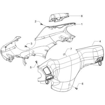 Caches de guidon Piaggio Zip 50 4T IGET 3V AC Euro 5
