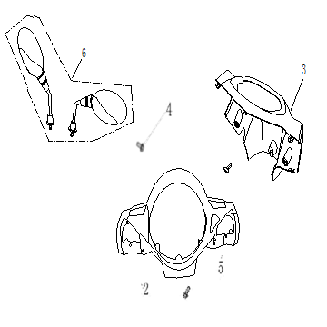 Capuchons de guidon - Miroirs China Ape50 noir